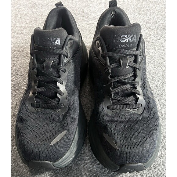 HOKA ONE ONE Men’s Size 11D Bondi 8 Running Shoes All Black Ultra Cushioned $165 main image 11